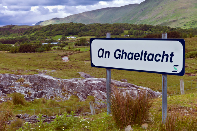 photo of street signs in Irish